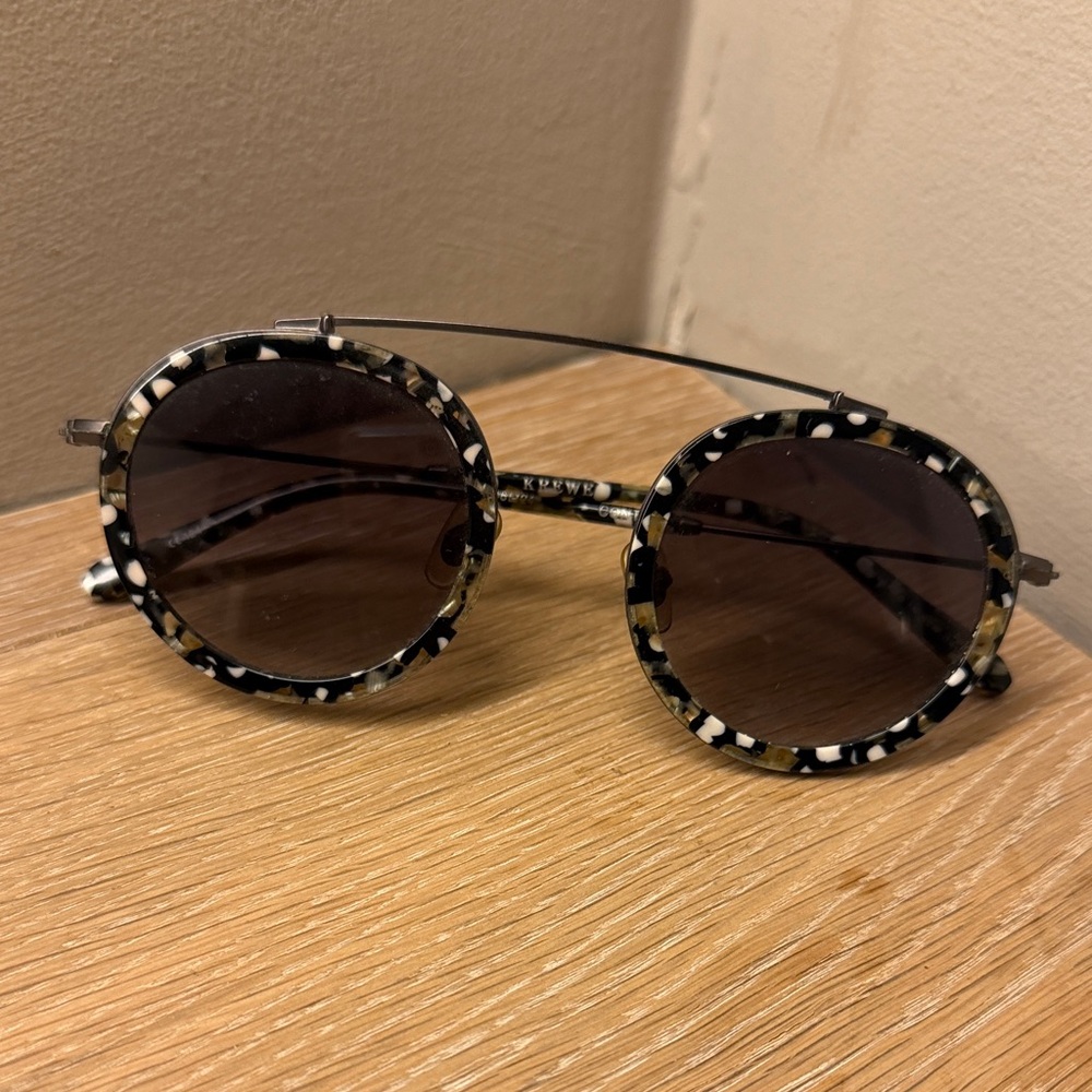 Krewe Round Tortoise Shell Sunglasses